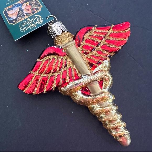 Medical Symbol Glass Christmas Ornament - Picture 3 of 7